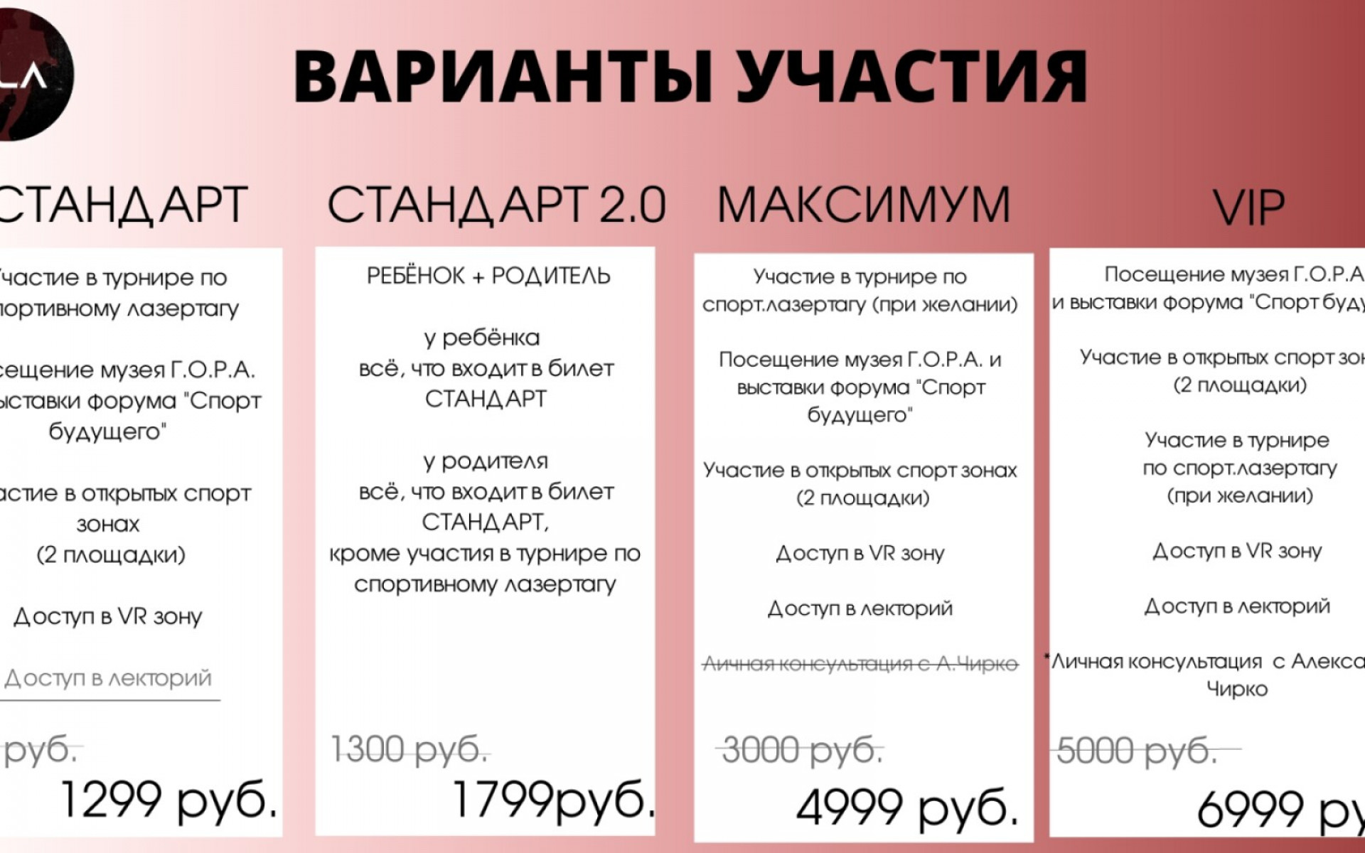 Друзья, актуальные цены на билеты вы можете посмотреть в этом посте.
